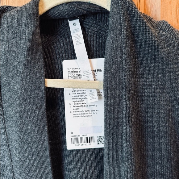 Lululemon wool blend sweater wrap size 0 - Picture 2 of 6